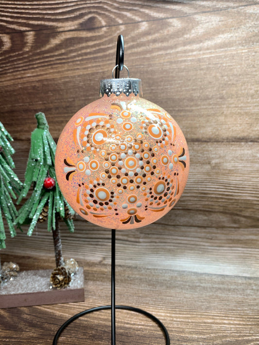 #70 Glittered Dot Art Ornament