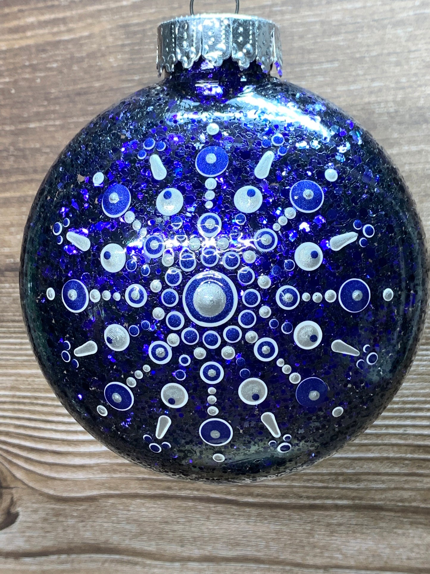 #40 Glittered Dot Art Ornament