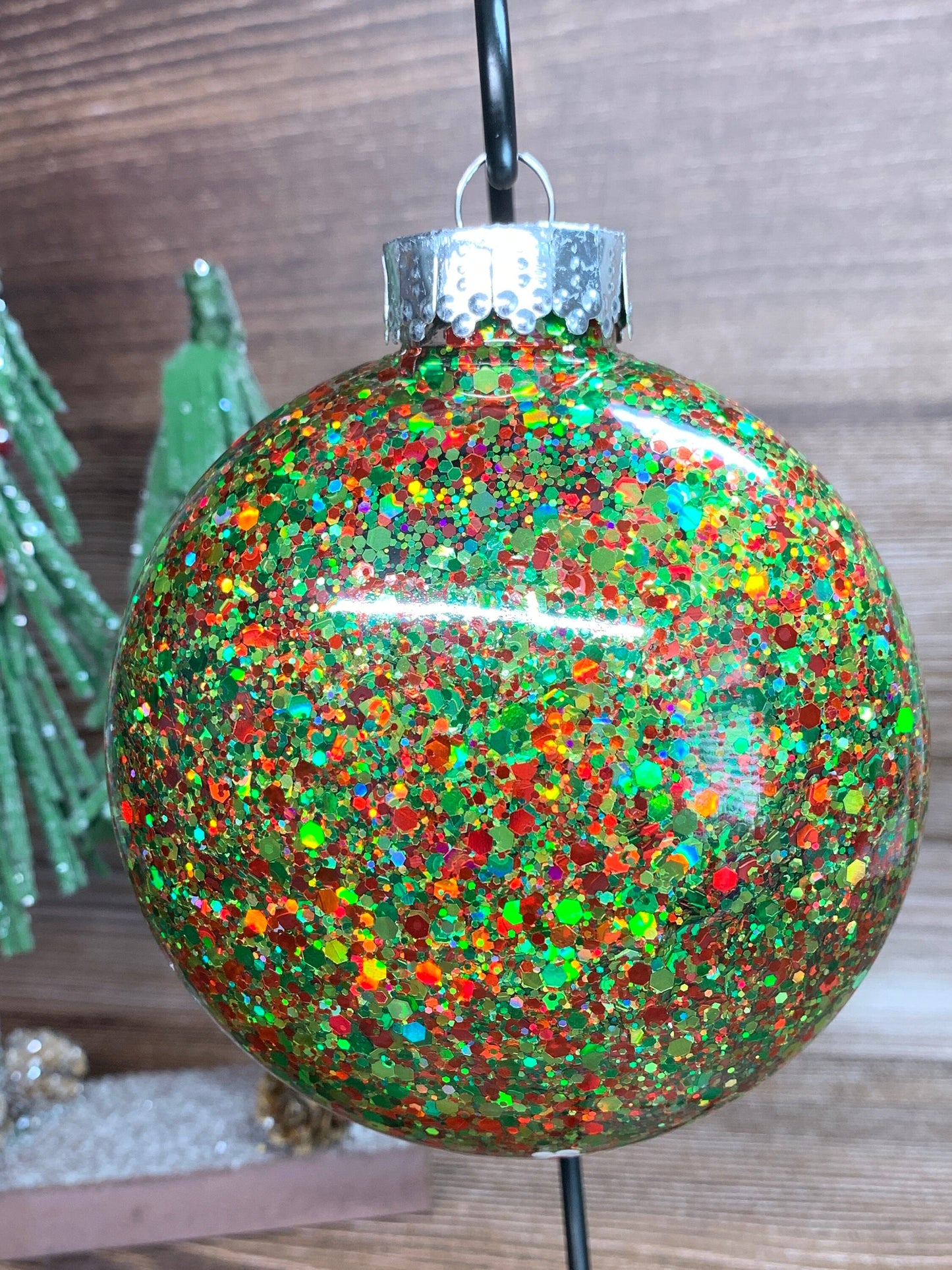 #56 Glittered Dot Art Ornament