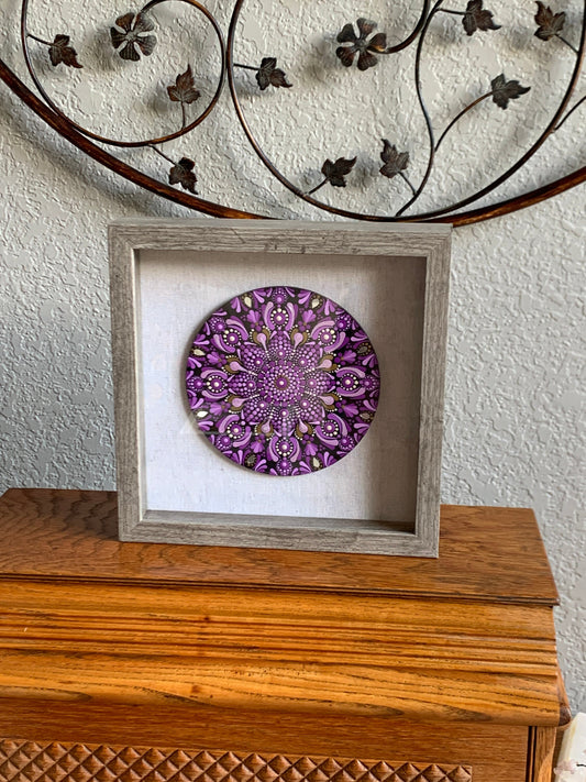 Framed Mandala Dot Art